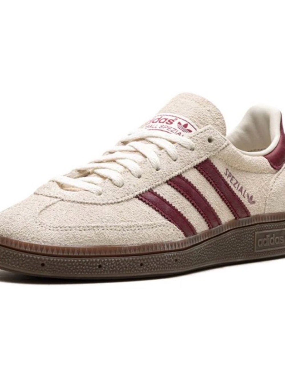 adidas Spezial Suede Sneaker in Off-White & Burgundy - Picture 3 of 5